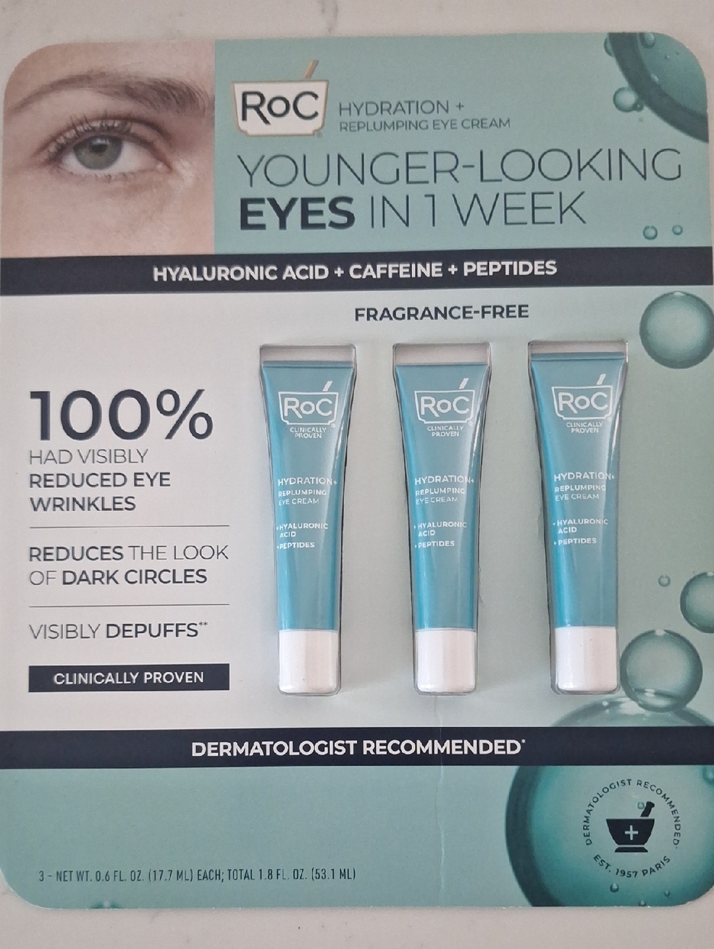 RoC Hydration + Replumping Eye Cream Trio - Blue